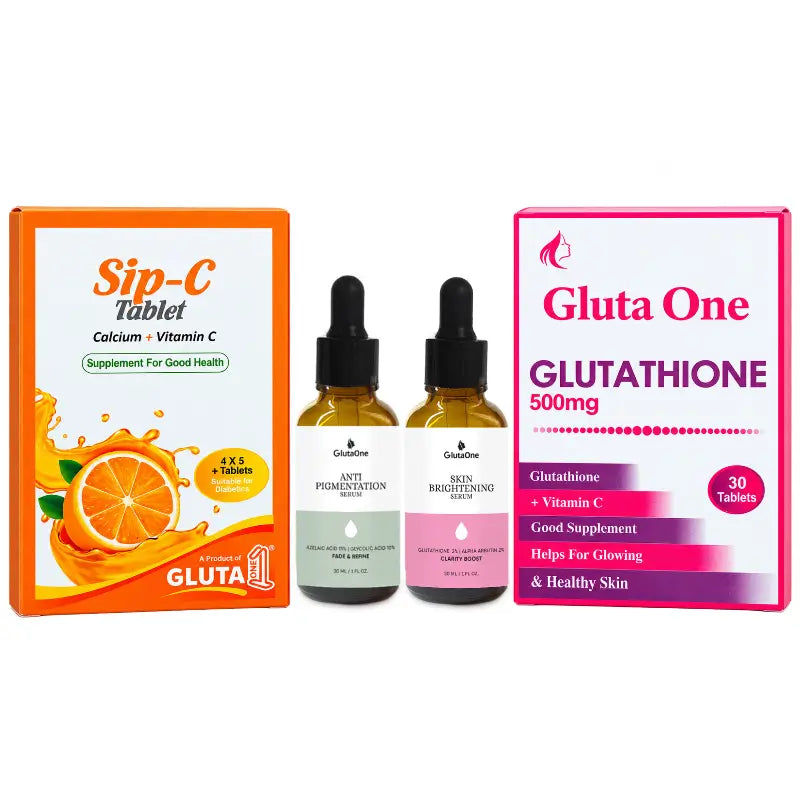 Gluta One+SipC+Glowing Serum+Anti-Pigmentation Serum Deal