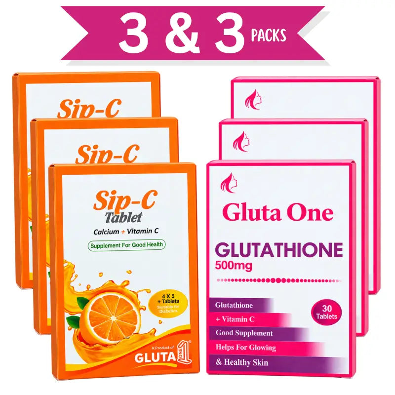 3 Gluta One + 3 Vitamin C