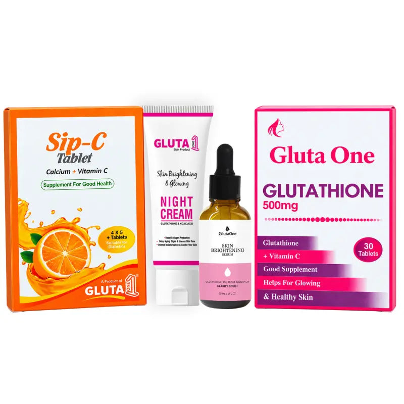 Gluta One + Sip C + Serum + Night Cream