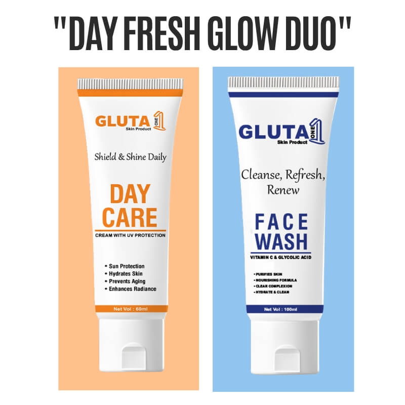 Gluta One Day Fresh Glow Duo (Day Cream+Facewash)