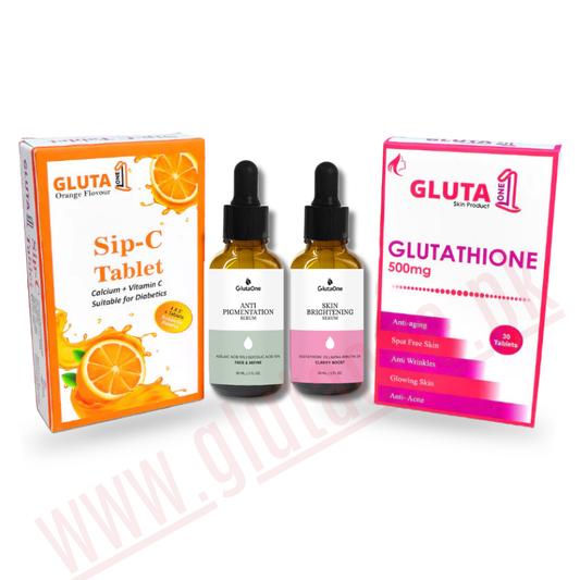 Gluta One+SipC+Glowing Serum+Anti-Pigmentation Serum Deal