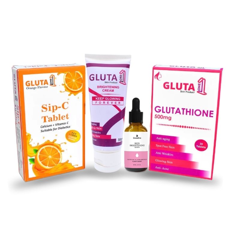 Gluta One + Sip C + Serum + Night Cream