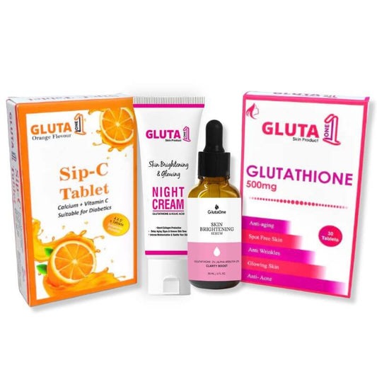 Gluta One + Sip C + Serum + Night Cream