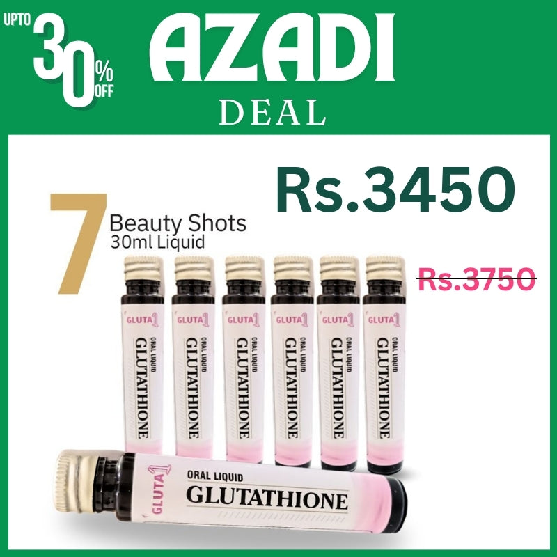Gluta One Glutathione Oral Shots- Pack of 7 Shots- 30ml