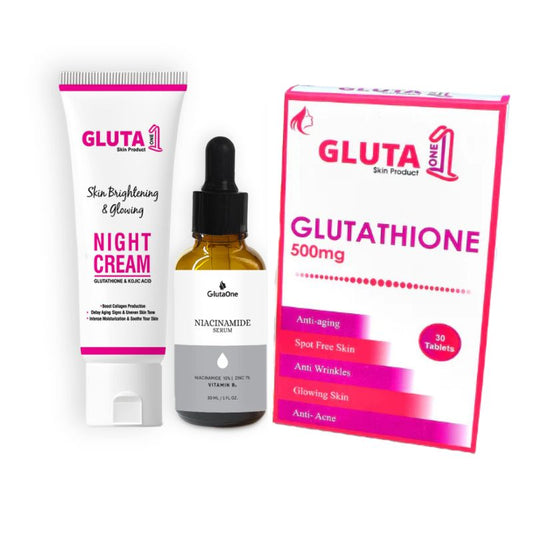Gluta One + Night Cream + Niacinamide Serum