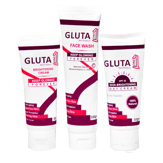 Gluta One Night Cream + Day Cream + Facewash