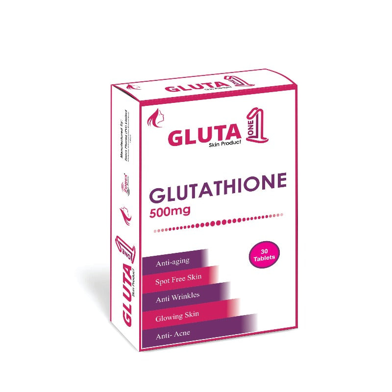 Gluta One Skin Whitening Tablets Glutathione 500mg Full Body